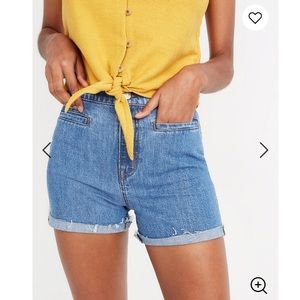 Madewell High Rise Welt Pocket Denim Shorts 28